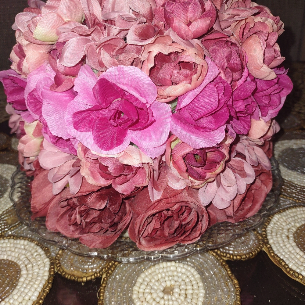 Accent Piece Pink Floral Cake Arrangement